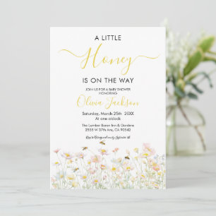 A Little Honey Is On The Way Bee Baby Shower Invitation