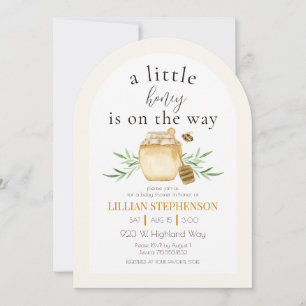 A Little Honey Is On The Way Bee Baby Shower  Invitation