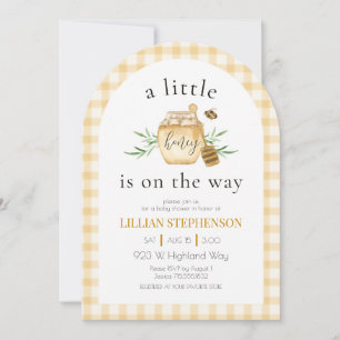 A Little Honey Is On The Way Bee Baby Shower Invitation
