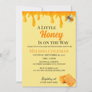 A Little Honey Is on the Way Invitation