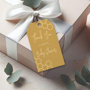 A Little Honey Minimal Baby Shower Thank You Gift Tags