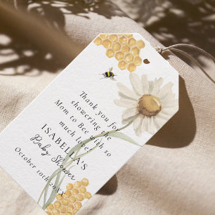 A Little Honey On The Way Personalised Baby Shower Gift Tags