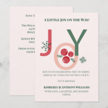 A Little Joy On The Way Christmas Baby Shower