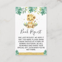 A Little King Lion Crown Baby Shower Book Request