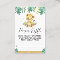 A Little King Lion Crown Baby Shower Diaper Insert