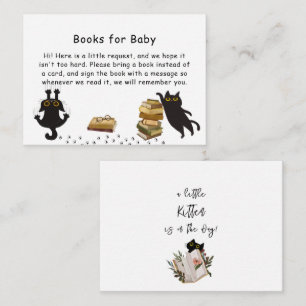 A Little Kitten Is On The Way Cute Cat Baby Shower Enclosure Card