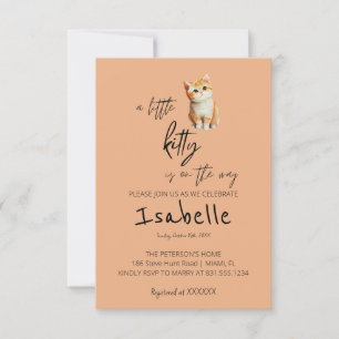 A Little Kitty Baby Shower Invitation