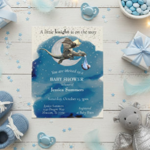 A Little Knight Dragon Baby Shower Invitation