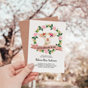 A Little Lamb Is on the Way Baby Shower Invitation