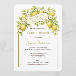 A Little Lemon Drop Is On The Way Baby Shower Invitation
