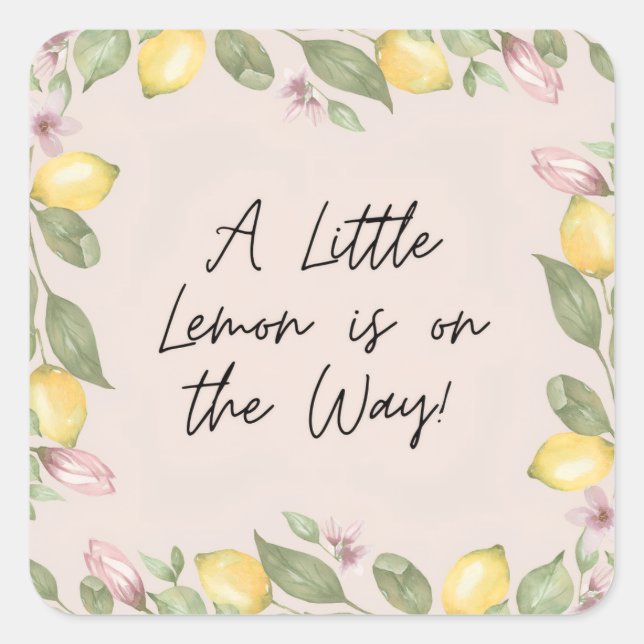 A Little Lemon Square Sticker (Front)