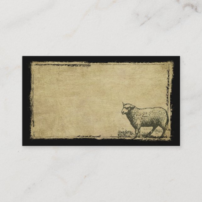 A Little Lone Sheep- Prim Biz Cards (Front)
