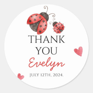 A Little Love Bug Baby Shower  Classic Round Sticker