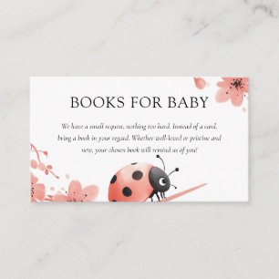 A Little Love Bug Is On The Way Baby Shower Books Enclosure Card
