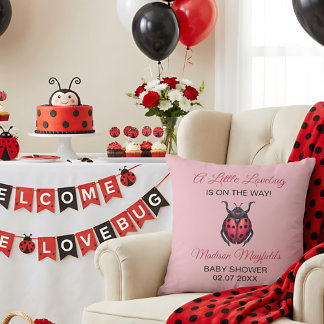 A Little Love Bug Is On The Way Ladybug Cushion