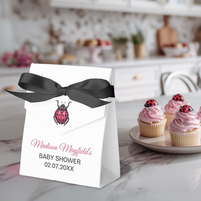 A Little Love Bug Is On The Way Ladybug Favour Box (Creator Uploaded)