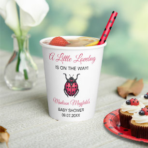 A Little Love Bug Is On The Way Ladybug Paper Cups