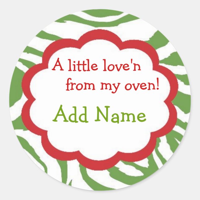 A little love'n Personalised Christmas Stickers (Front)