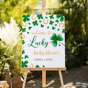 A Little Lucky Charm Baby Shower Welcome Sign