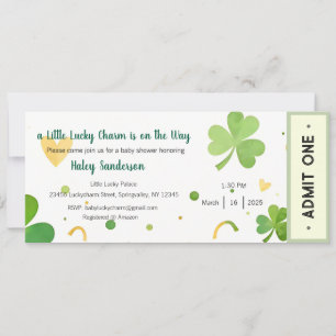 A Little Lucky Charm is on the Way Invitation