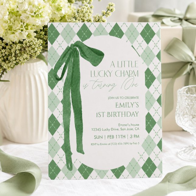 A Little Lucky Charm Is Turning One Invitation (Creator Uploaded)