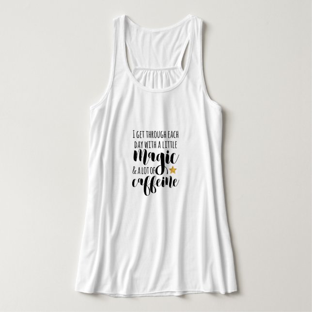 A little Magic & a lot of Caffeine Singlet (Design Front)