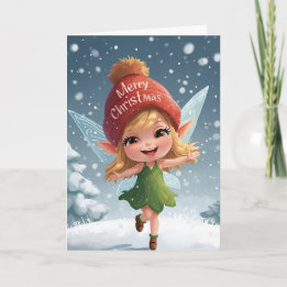 A Little Magical Fairy Greeting Holiday Card