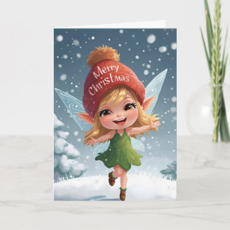 A Little Magical Fairy Greeting Holiday Card