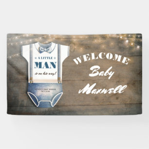 A Little Man   Baby Shower   Baby Boy Banner