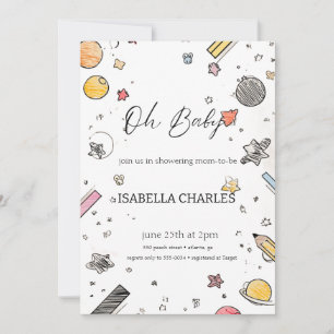 A Little Man Is on His Way Invitation