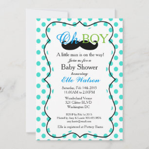 A Little Man is on the Way Baby Shower Invitations