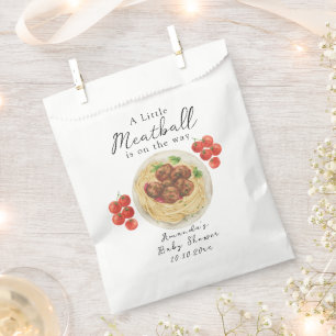 A little Meatball is on the way Baby Shower Favour Bags