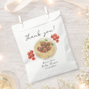 A little Meatball is on the way Baby Shower Favour Bags
