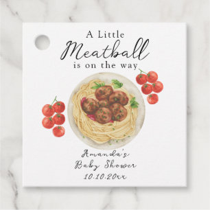 A little Meatball is on the way Baby Shower Favour Tags