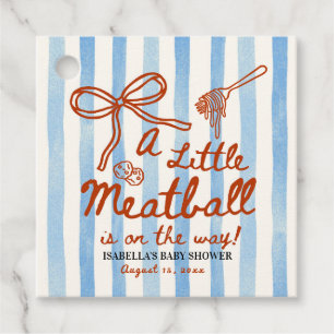A little Meatball is on the way Gift Favour Tags