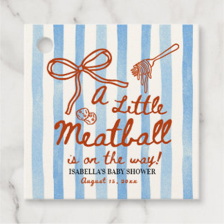 A little Meatball is on the way Gift  Favour Tags