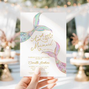 A Little Mermaid is on the Way Baby Shower Invitation
