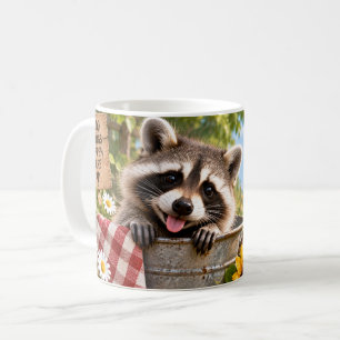 A Little Mischief Racoon Coffee Mug