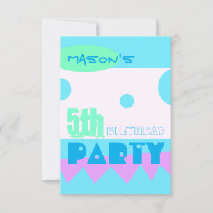 A Little Monster 5th Birthday Party Invitation