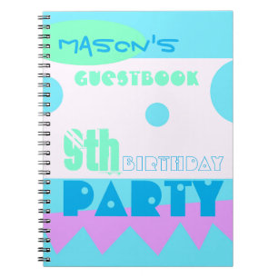 A Little Monster 9th Birthday Party Guestbook Spiral Notebook