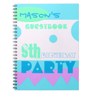 A Little Monster 9th Birthday Party Guestbook Spiral Notebook