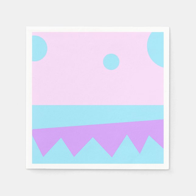 A Little Monster Abstract Graphic Art Paper Napkin (Front)