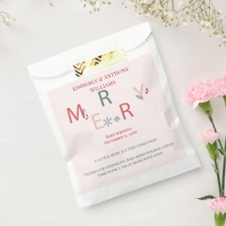 A Little More Joy This Christmas Baby Sprinkle Favour Bags