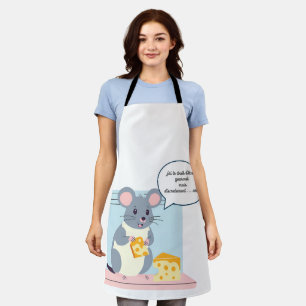 a little mouse a piece of cheese apron