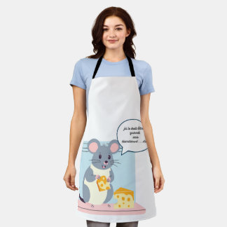 a little mouse a piece of cheese apron