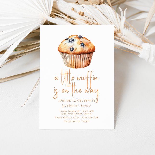 A Little Muffin Is On The Way Baby Shower Invite (Creator Uploaded)