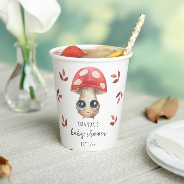 A little mushroom is on the way - Baby shower Paper Cups (Insitu)