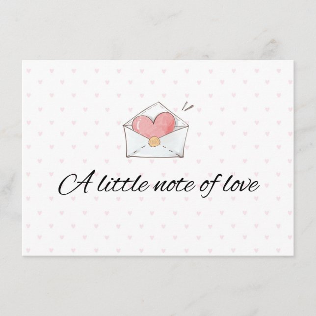 A Little Note of Love Envelope Card (Front)