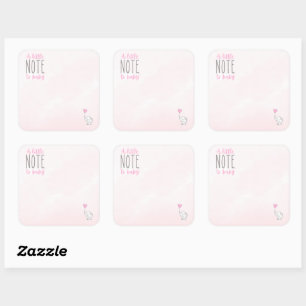 A Little Note to Baby Sticker Inside Book for Baby