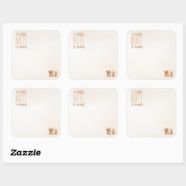 A Little Note to Baby Sticker Inside Book for Baby